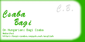 csaba bagi business card